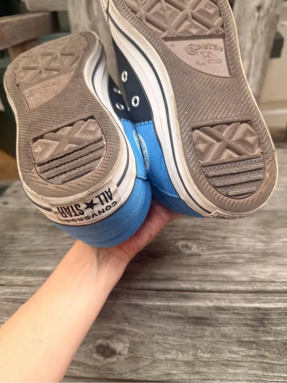 Converse Chuck Taylor Kids High-Top Canvas Sneakers in Blue and Black size 6.5